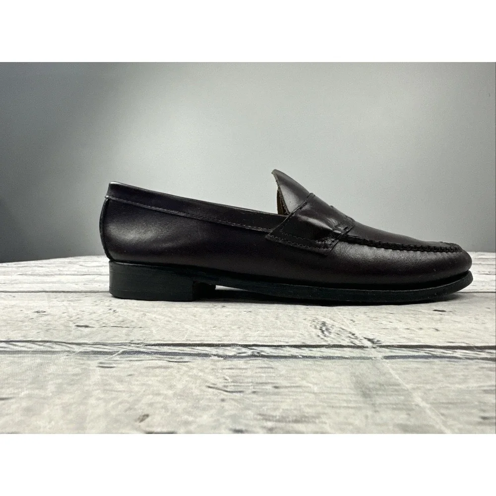 Cole Haan Penny Loafers Dark Maroon/Brown Leather Men's Size 9.5 B